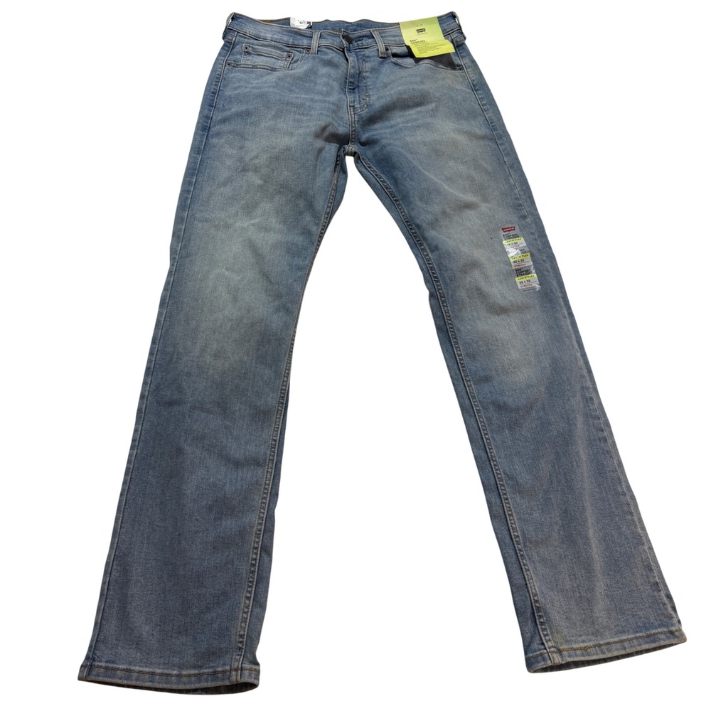 Levi's 506 Comfort Straight Jeans Mens 32x32 Light Wash Blue Flex Stretch NEW